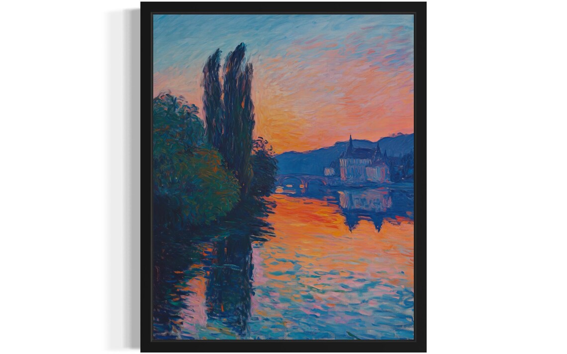 Denmark Countries Monet Art Print, Original Paint Artwork