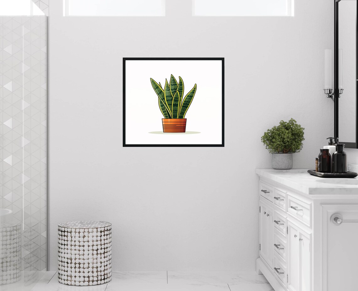 Snake Plants Original Paint Artwork Decor - Image 2