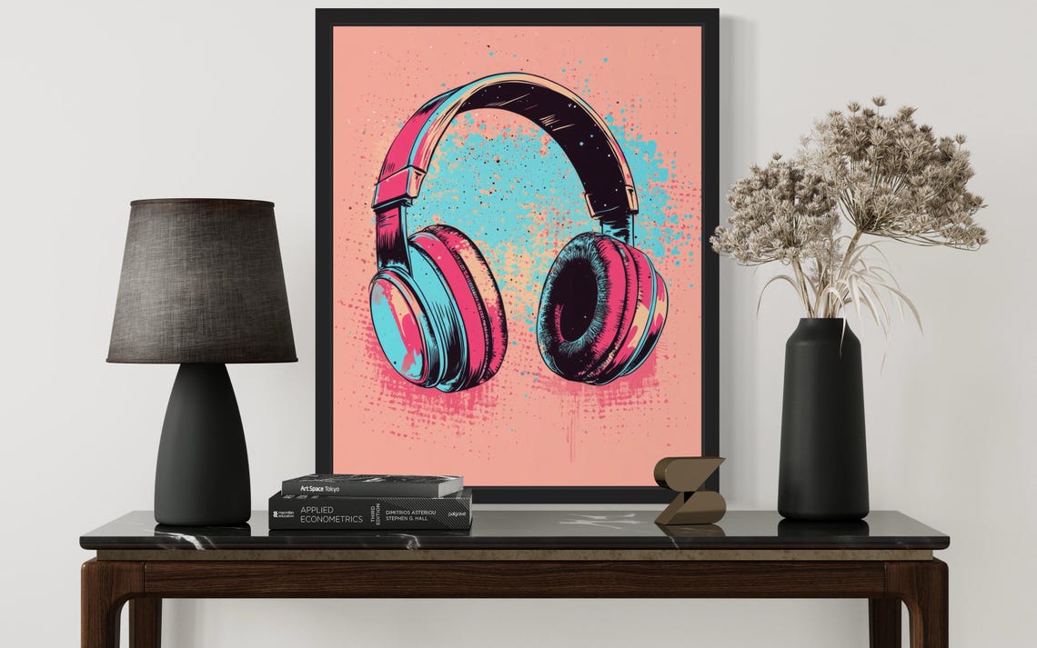 Headphone Pop Art Print, Vintage Retro - Image 2