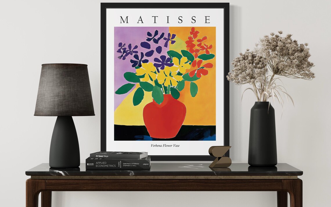Matisse Style Verbena Flower Vase Charming Fauvist Still Life Poster - Image 3