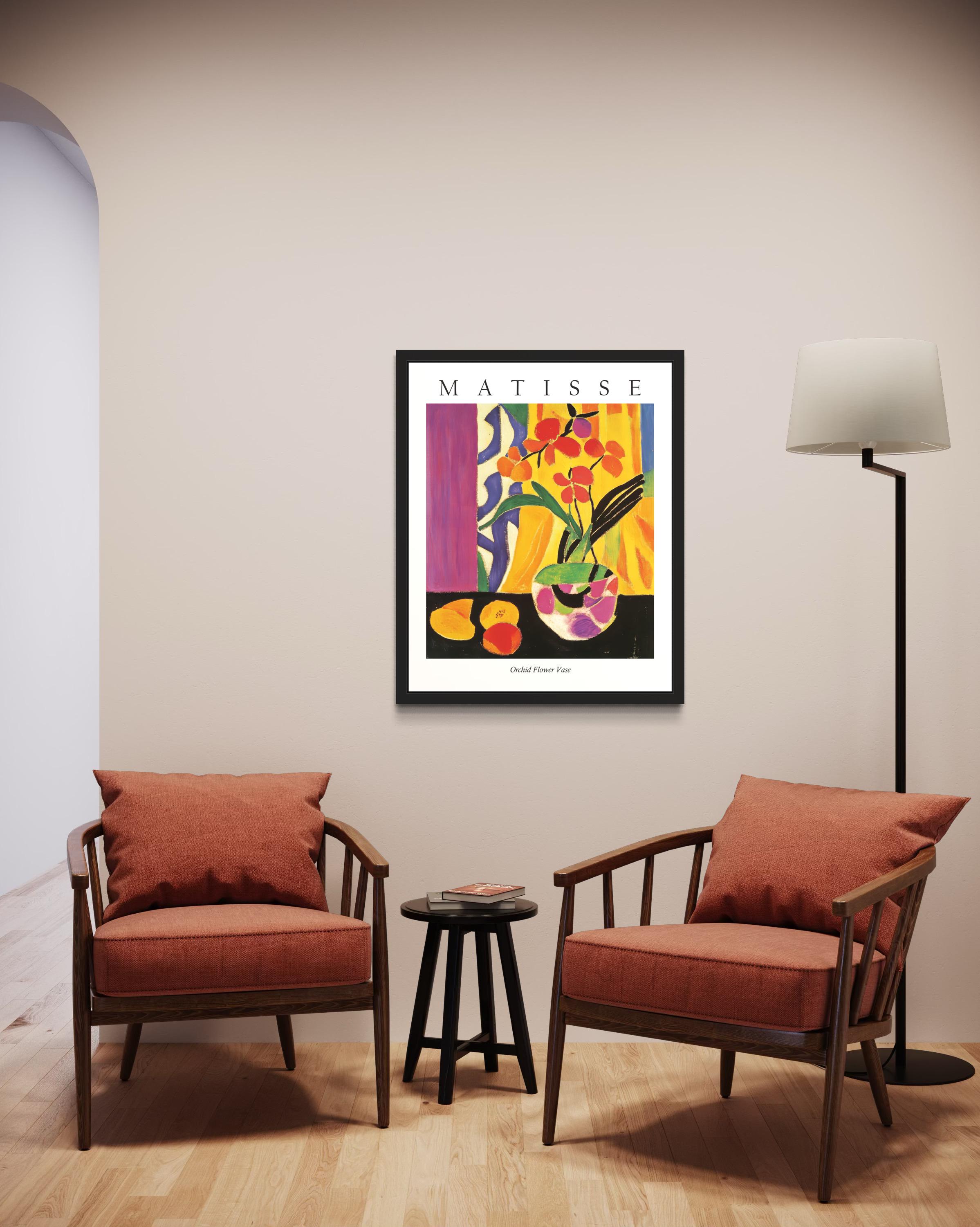 Matisse Style Orchid Flower Vase Exotic Fauvist Still Life Poster - Image 2
