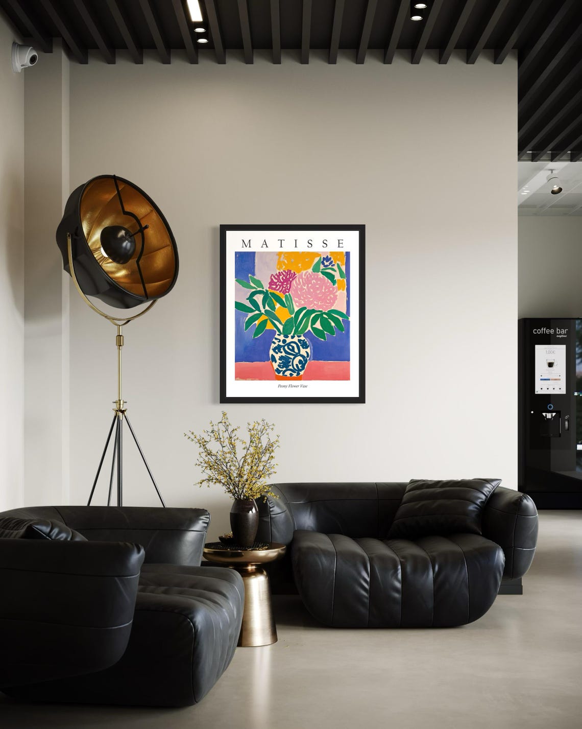 Matisse Style Peony Flower Vase Delicate Fauvist Still Life Poster - Image 2