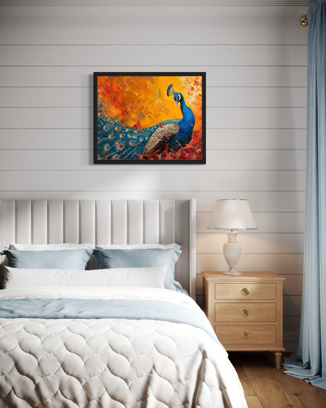 Peacock Abstract Art Print, Bird Decor - Image 4