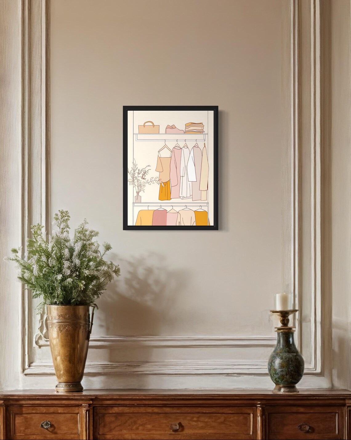 Female Closet Boho Art Print, Original Paint Artwork - Image 2