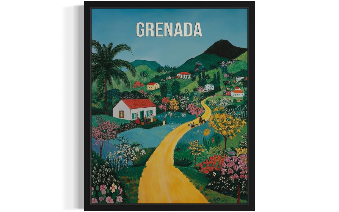 Grenada Europe Scenery, Travel Poster