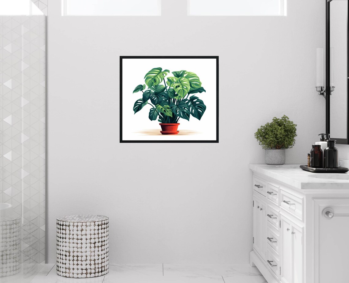 Philodendron Plants, Botanical Art Print - Image 2