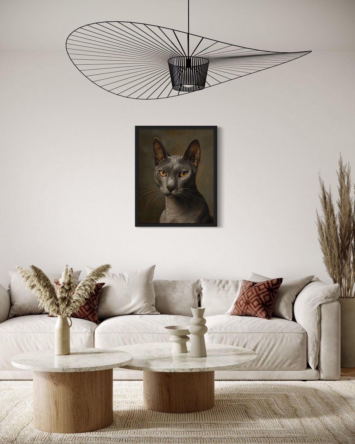 Korat Cat Art Print, Original Paint Artwork - Image 2