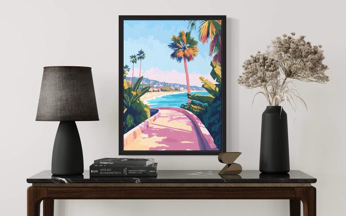 Laguna Beach Abstract Boho Art Print - Image 2