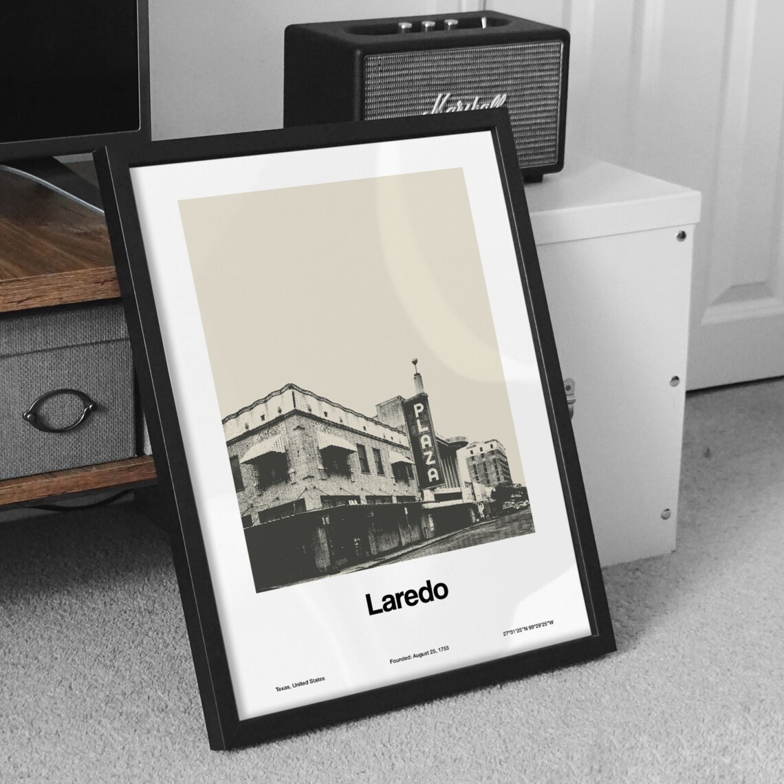 Laredo Texas Minimalist Poster, City Skyline - Image 2