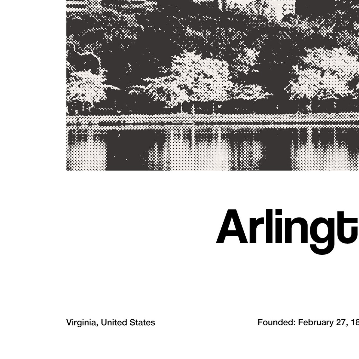 Arlington, Virginia Skyline Minimalist Art Print - Image 2