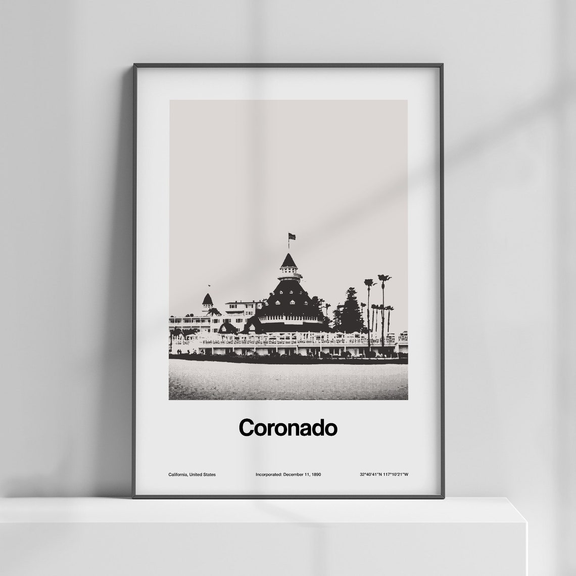 Coronado California Minimalist Custom City Art Print - Image 2