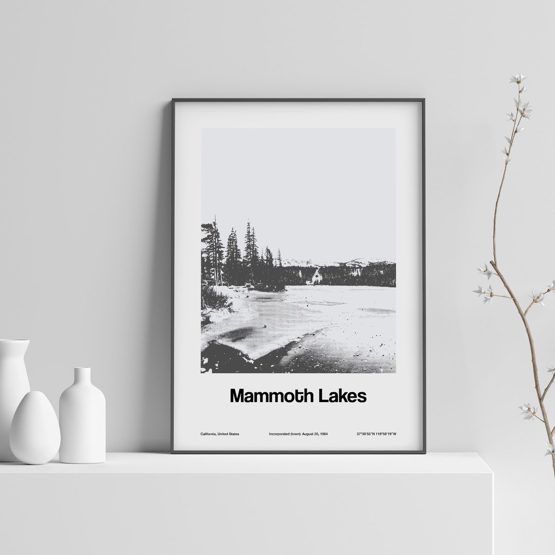 Mammoth Lakes Minimalist Travel Poster, California - Image 3
