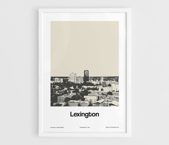 Lexington Skyline, Kentucky Minimalist Art Print