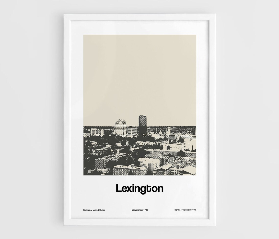 Lexington Skyline, Kentucky Minimalist Art Print