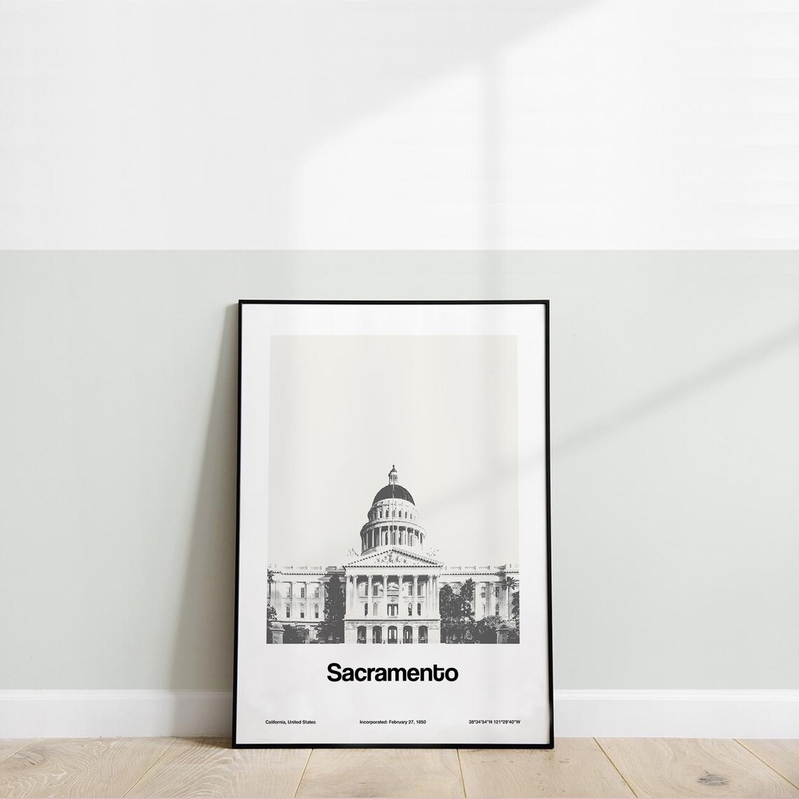 Sacramento State Capitol Skyline, Downtown Art Print - Image 3