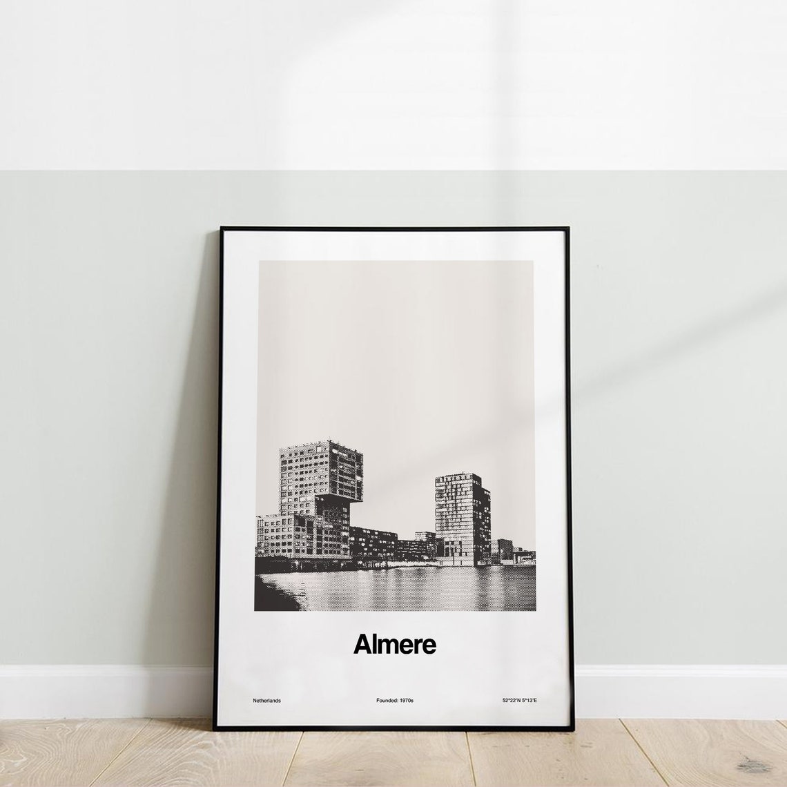 Almere, Netherlands Minimalist Poster Print - Image 3