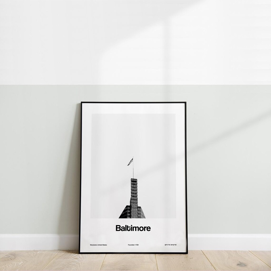 Baltimore Skyline Minimalist Art Print, City Poster - Image 3