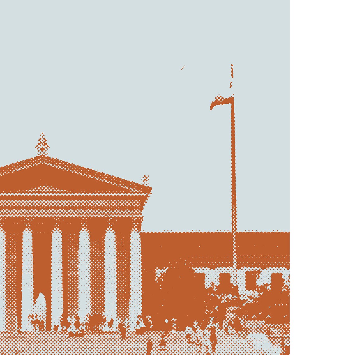 Custom Philadelphia Rocky Steps Minimalist Travel Poster - Image 3