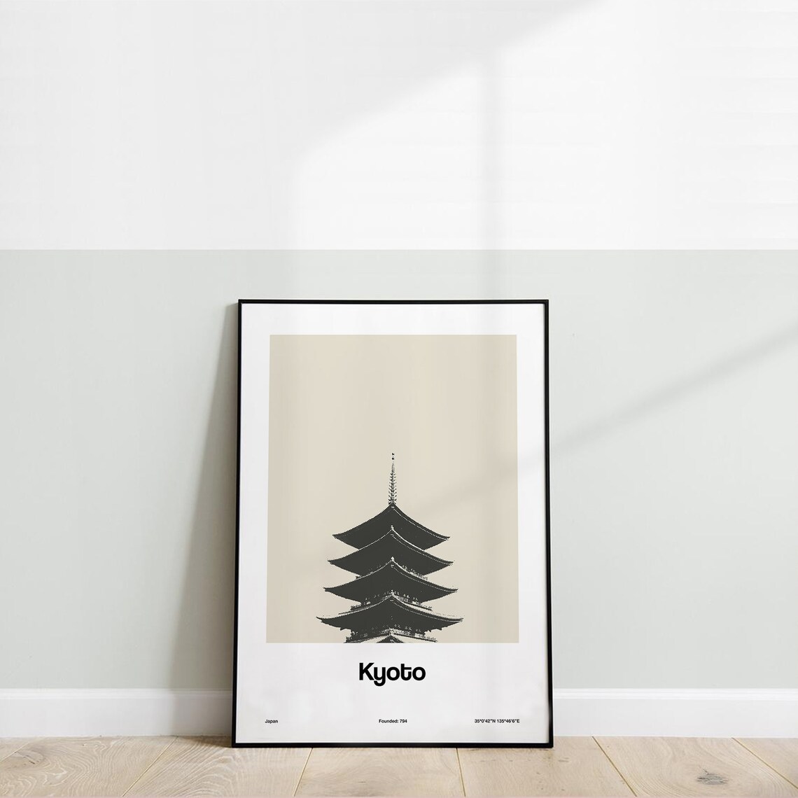 Kyoto City Minimalist Art Print, To-ji Temple - Image 3
