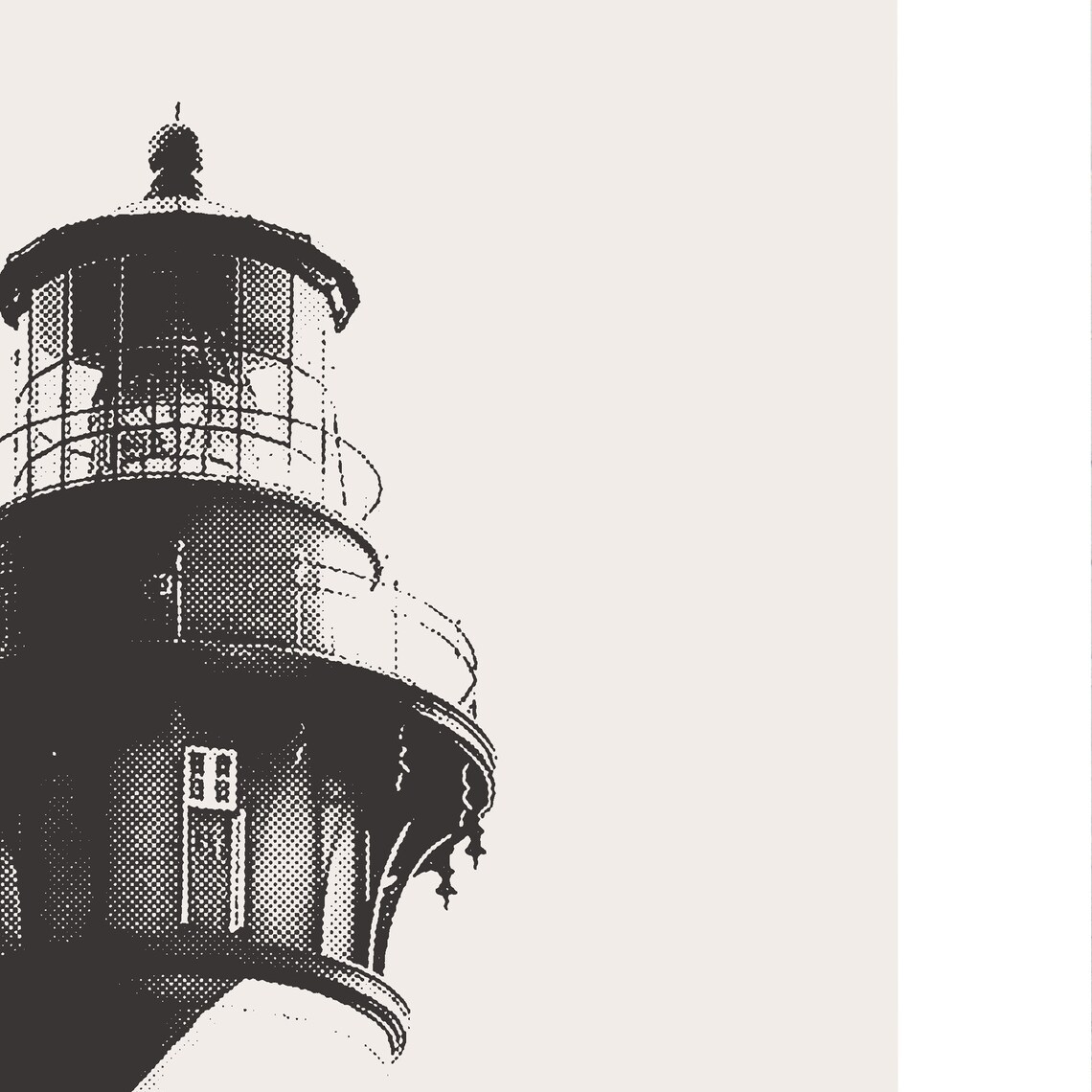 St Augustine Lighthouse Station Minimalist Art Print - Image 3