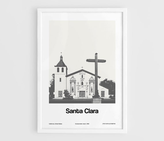 Santa Clara Print, Mission Santa Clara De Asis Poster