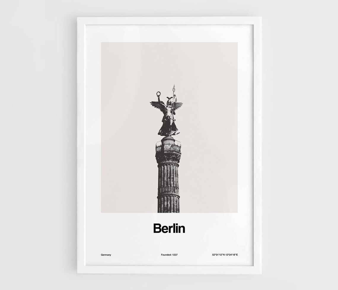 Berlin Victory Column Minimalist Travel Poster