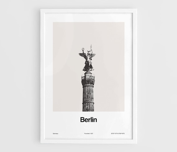 Berlin Victory Column Minimalist Travel Poster
