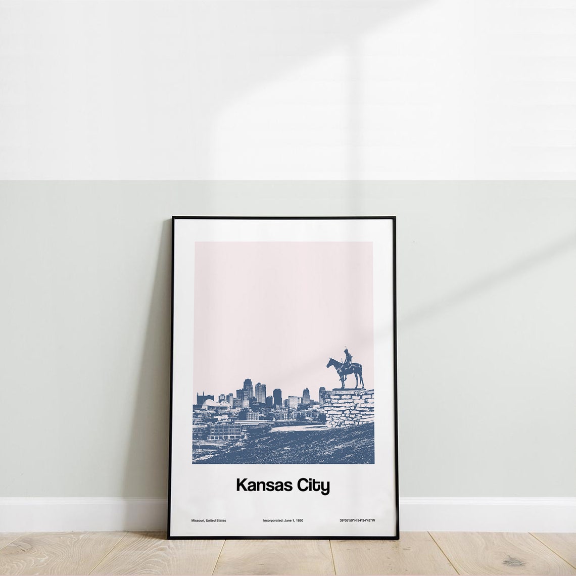 Kansas City Skyline The Scout, Minimalist Art Print - Image 2