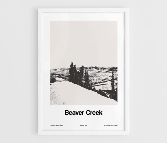 Beaver Creek Minimalist Travel Poster, Colorado
