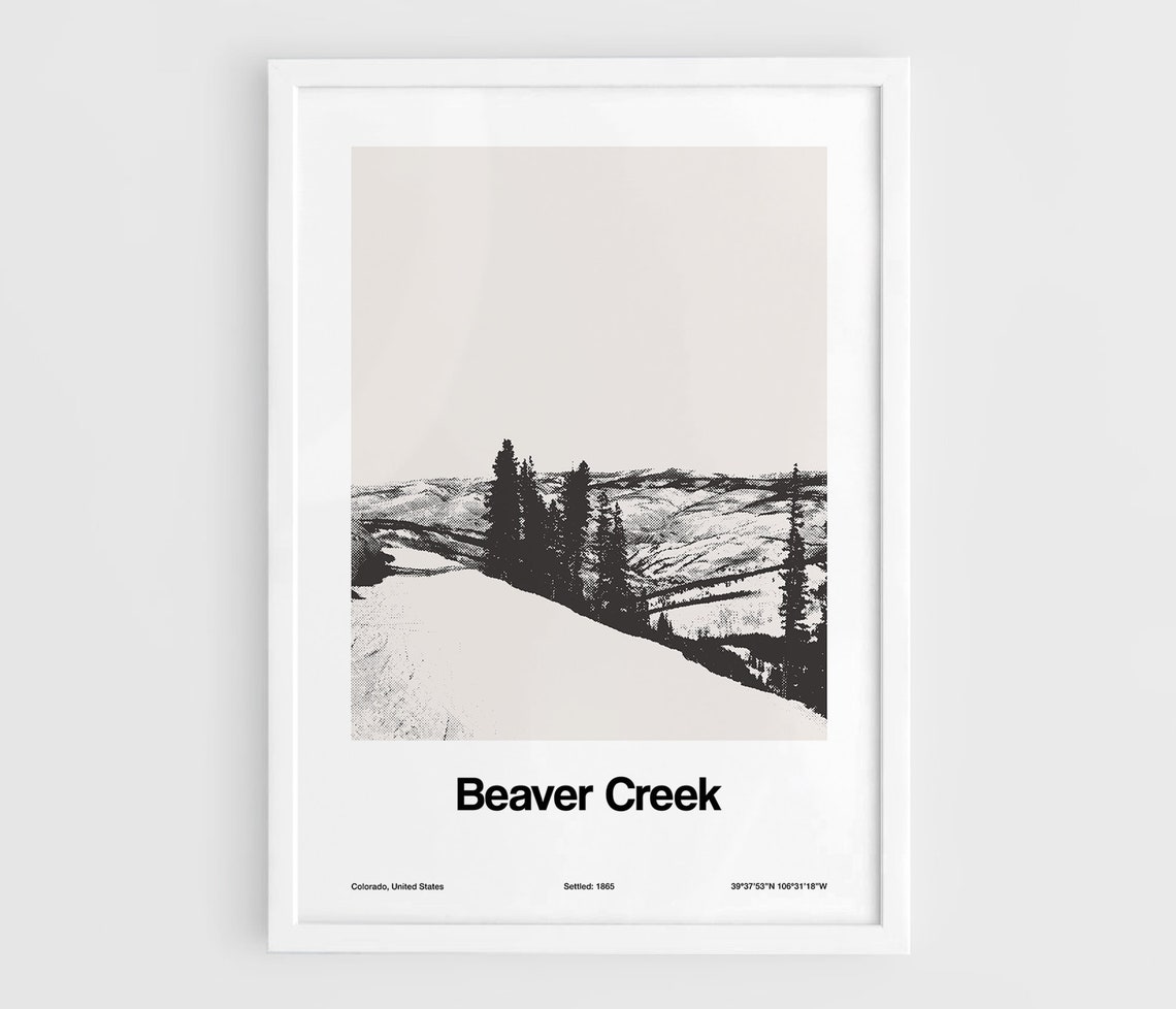 Beaver Creek Minimalist Travel Poster, Colorado