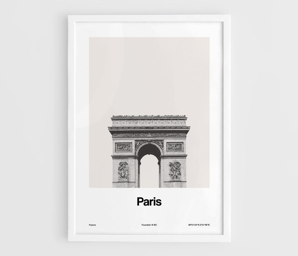 Paris Arc De Triomphe Minimalist Travel Poster