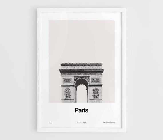 Paris Arc De Triomphe Minimalist Travel Poster