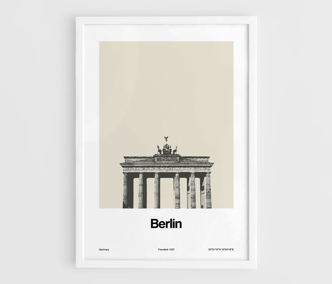 Brandenburg Gate Berlin Minimalist Custom Art Print