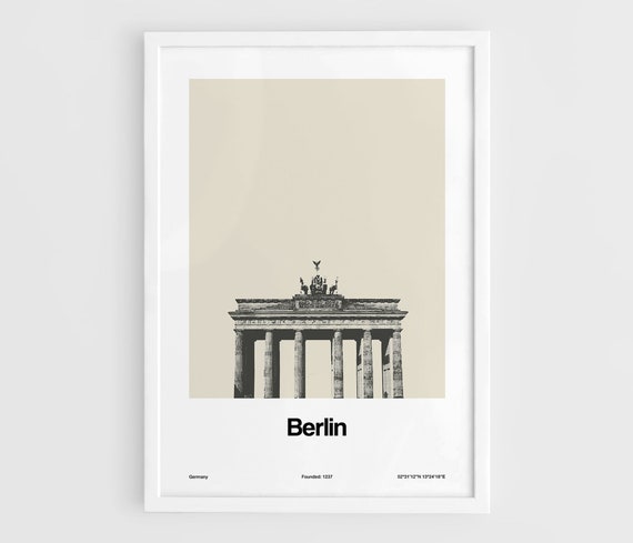 Brandenburg Gate Berlin Minimalist Custom Art Print