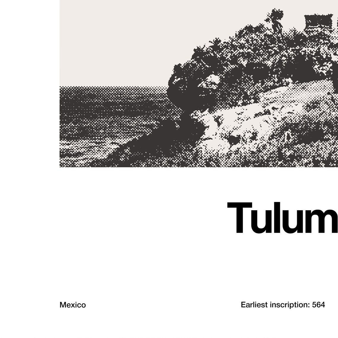 Tulum Mexico Poster, Minimalist Custom City Print - Image 3
