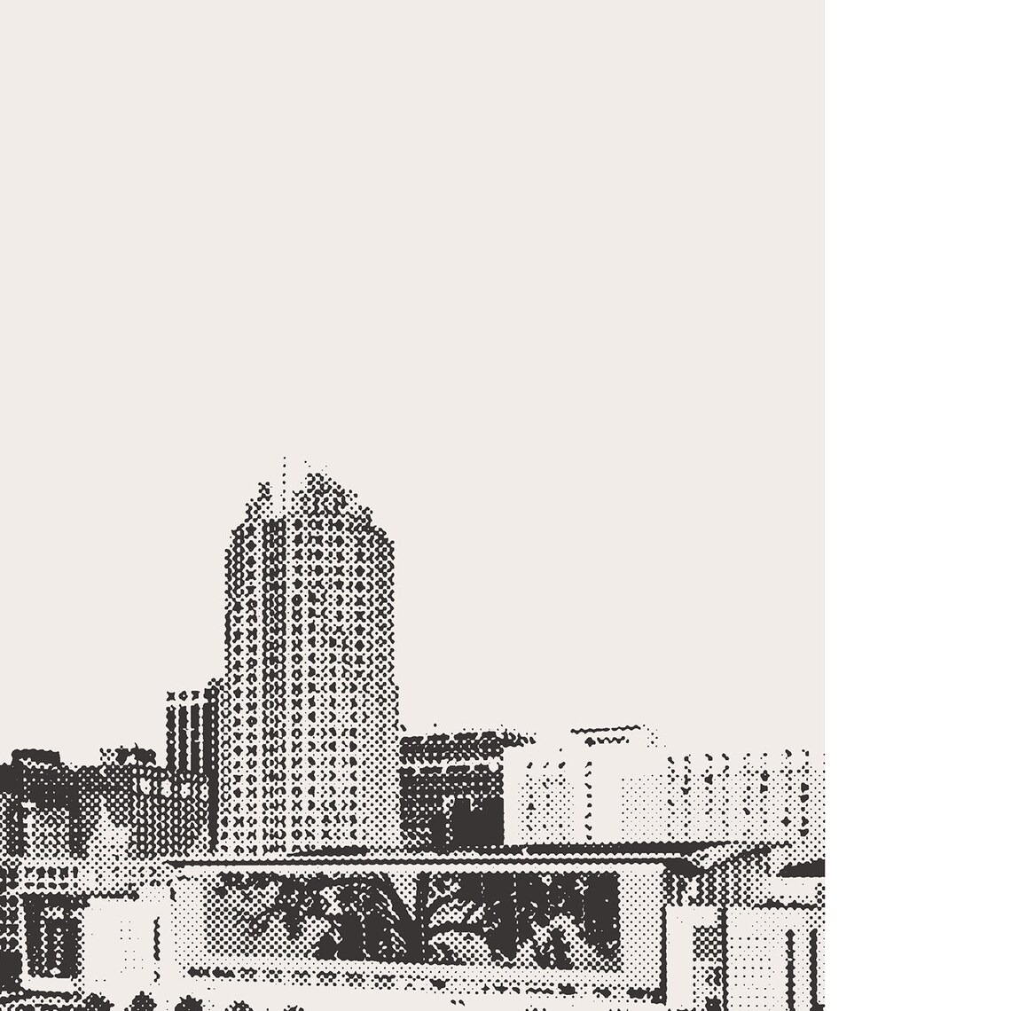 Raleigh NC Skyline Poster, Minimalist City Print - Image 3