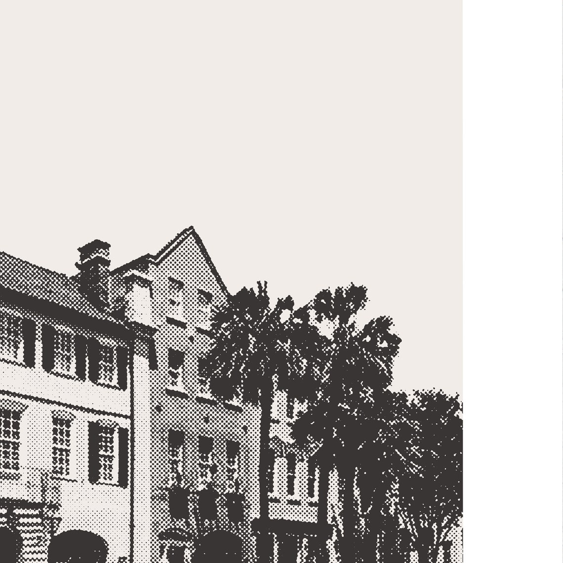 Charleston Rainbow Row, South Carolina Minimalist Art Print - Image 2