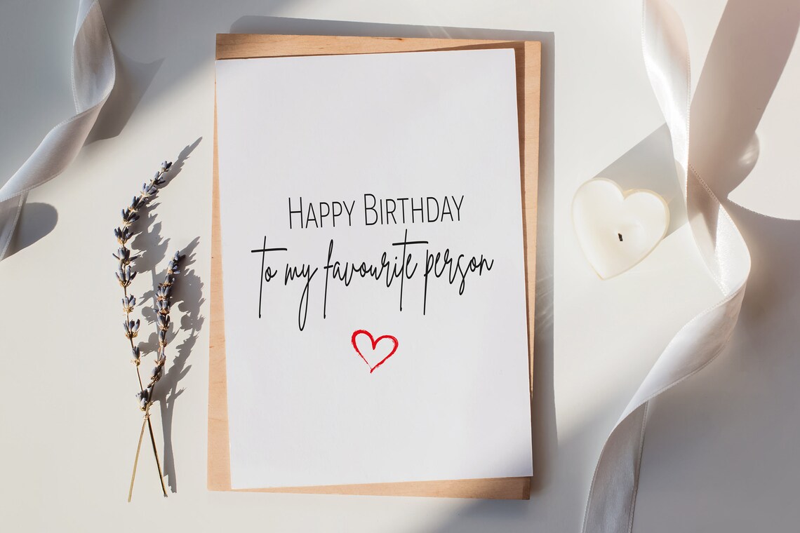 Happy Birthday Favourite Person Personalised Art Print