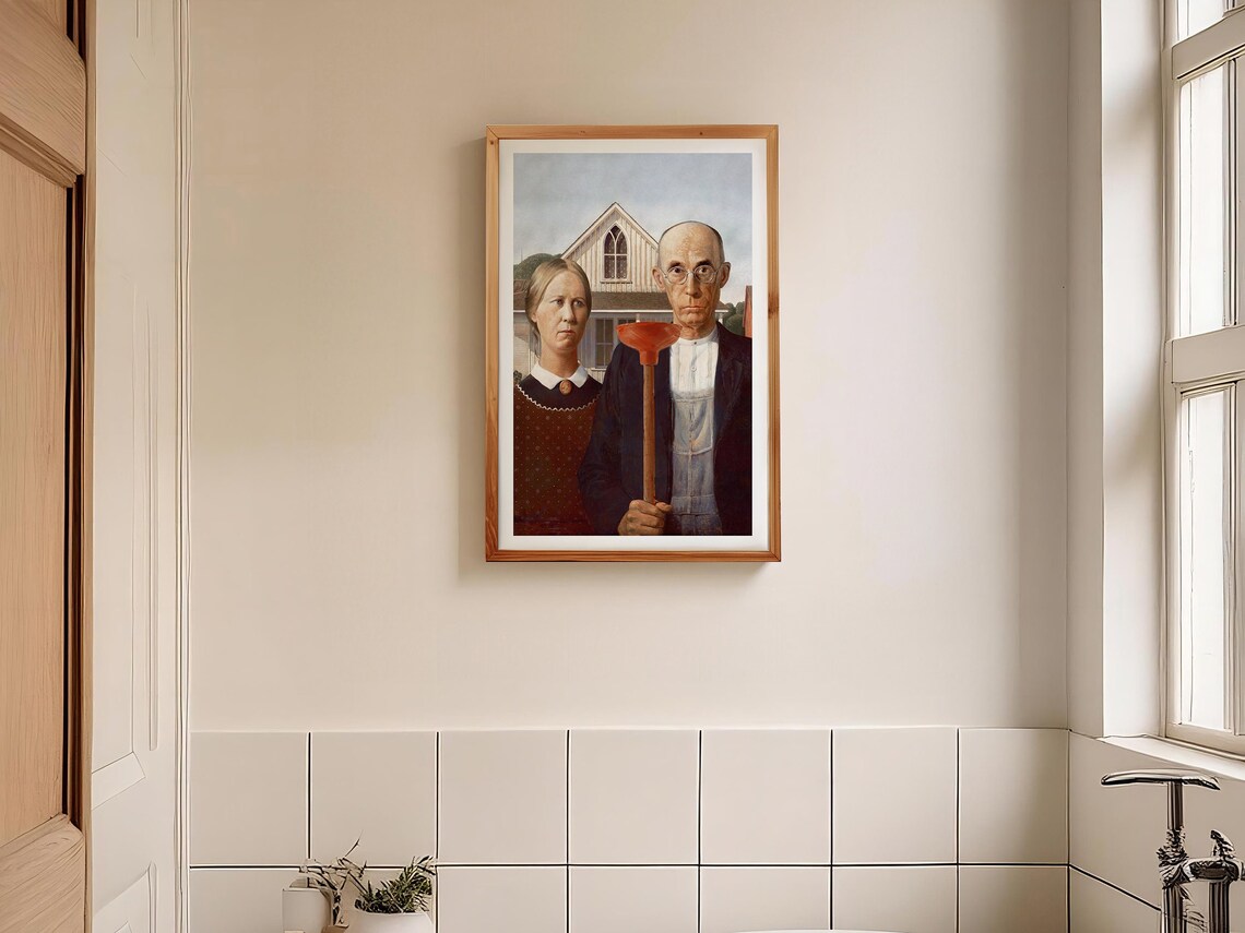 Bathroom Humor Art Print, Funny Guest Bath Decor