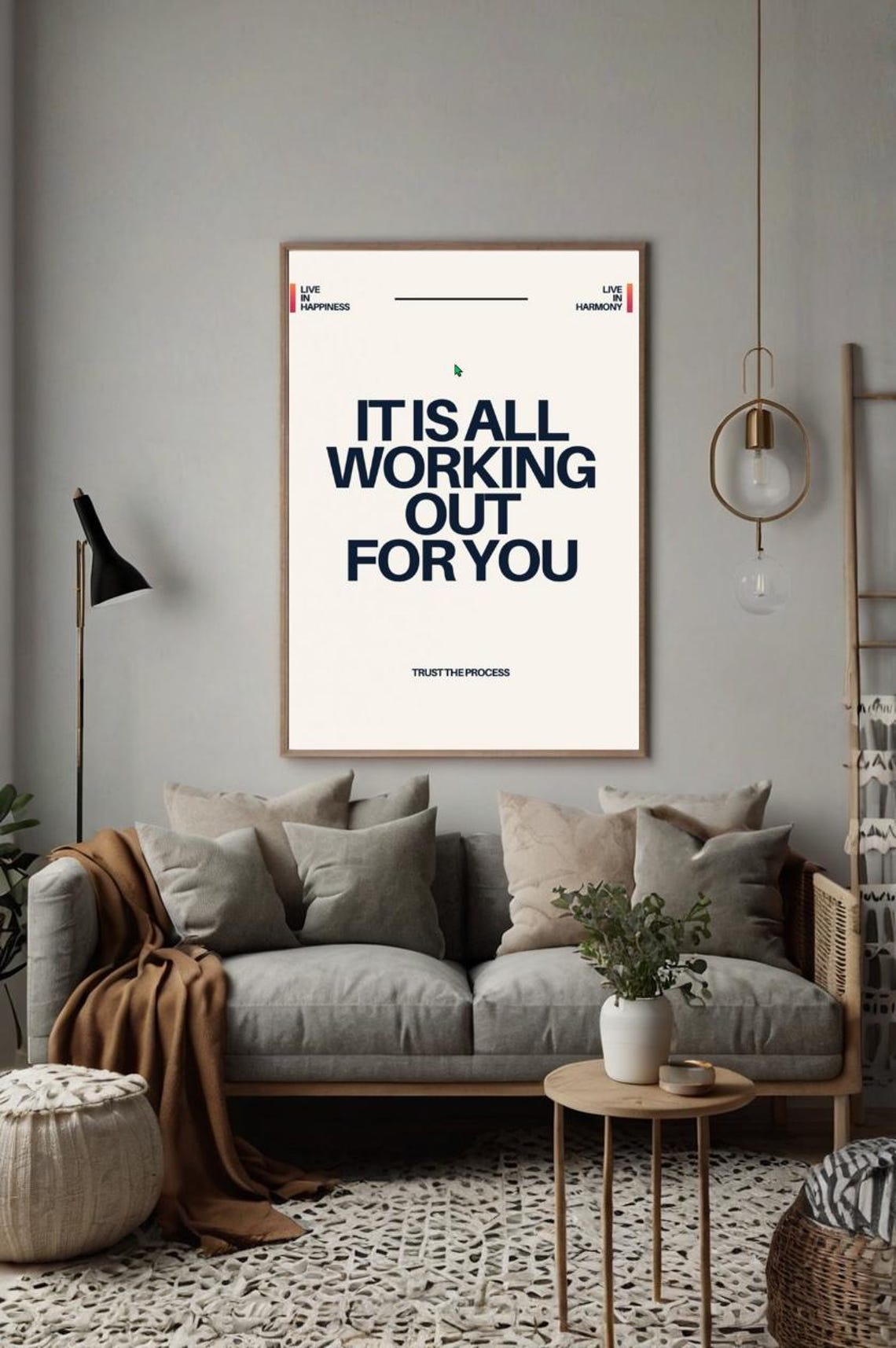 It Is All Working Out for You Trust the Process Minimal Poster