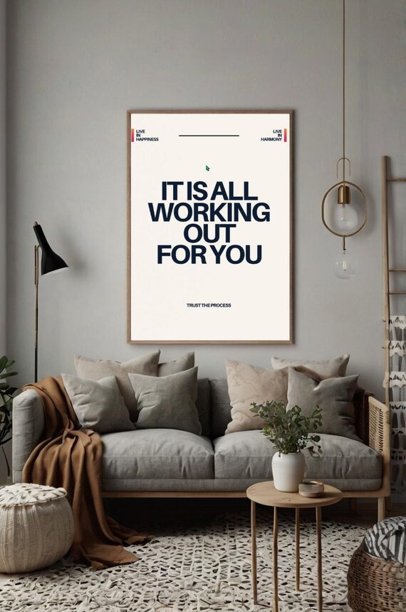 It Is All Working Out for You Trust the Process Minimal Poster