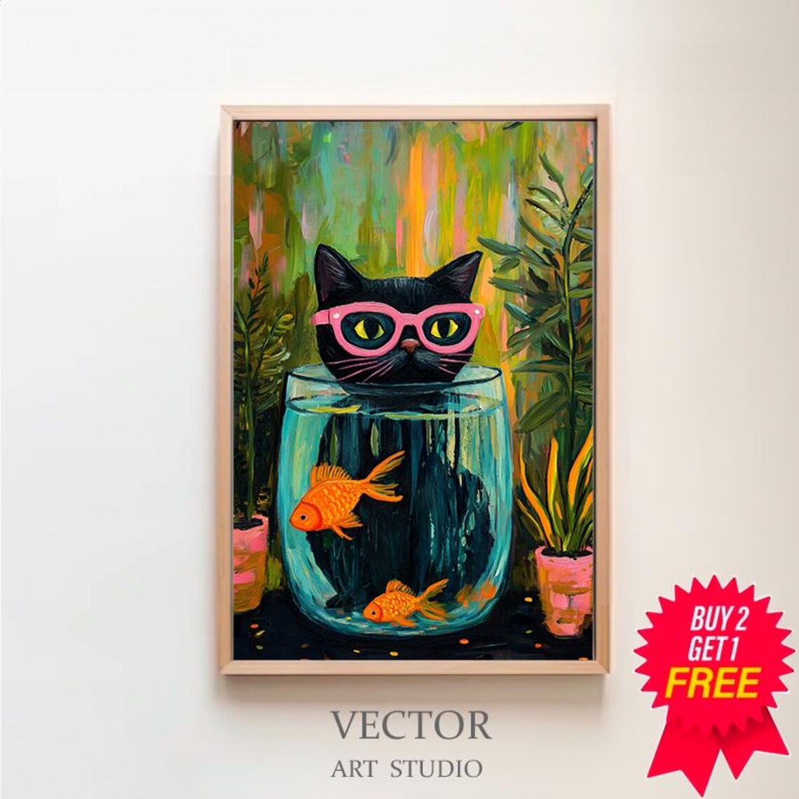 Henri Matisse Goldfish With Cat Wall Art Print
