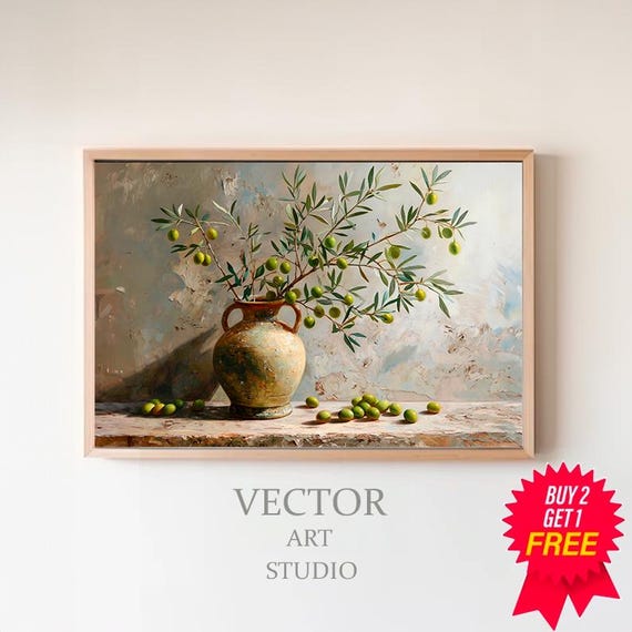 Rustic Painting Olive Branch Print Rustic Italian Wall Art For Dining Room Kitchen Moody Painting Spanish Olive Art Dining Room Wall Decor
