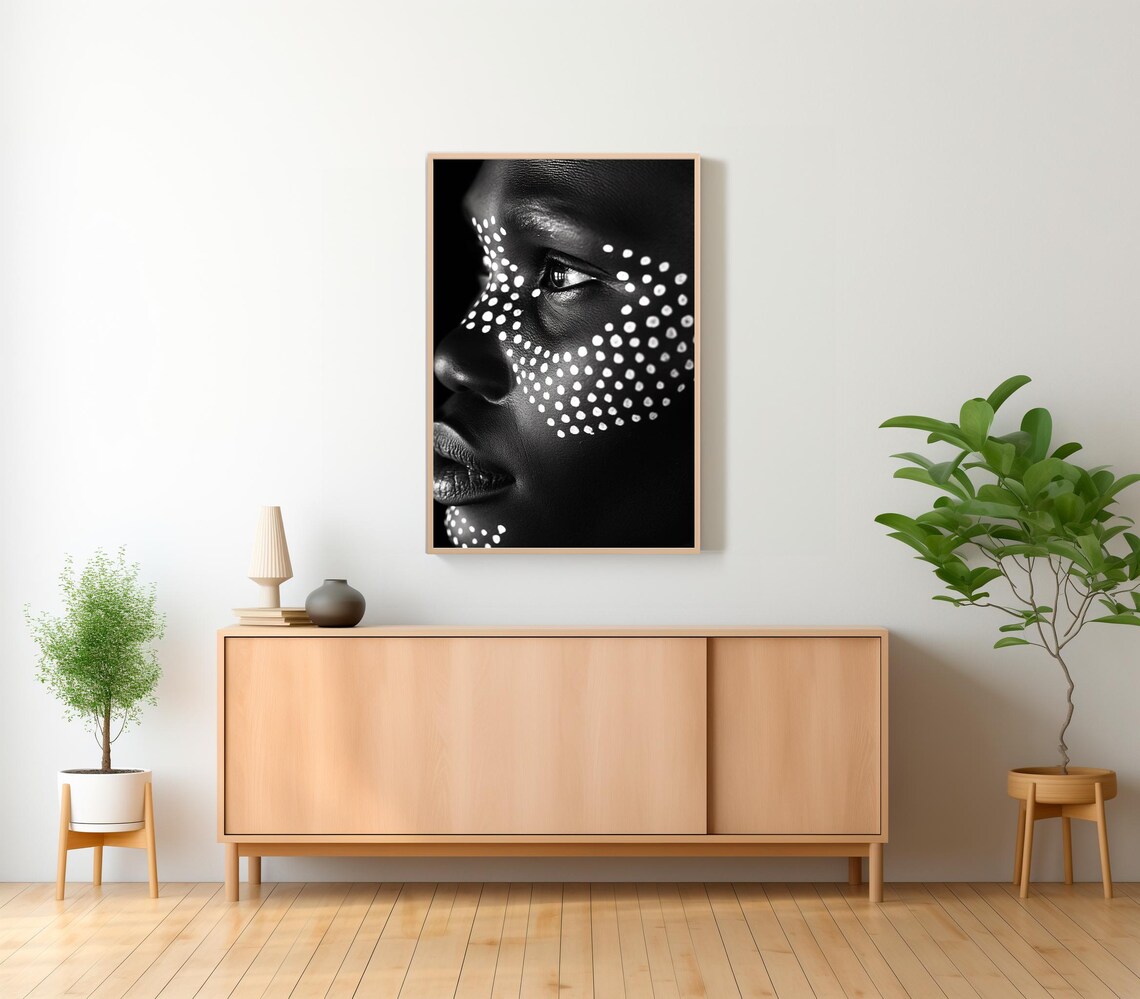 Black and White African Art, Cultural Art Print - Image 2