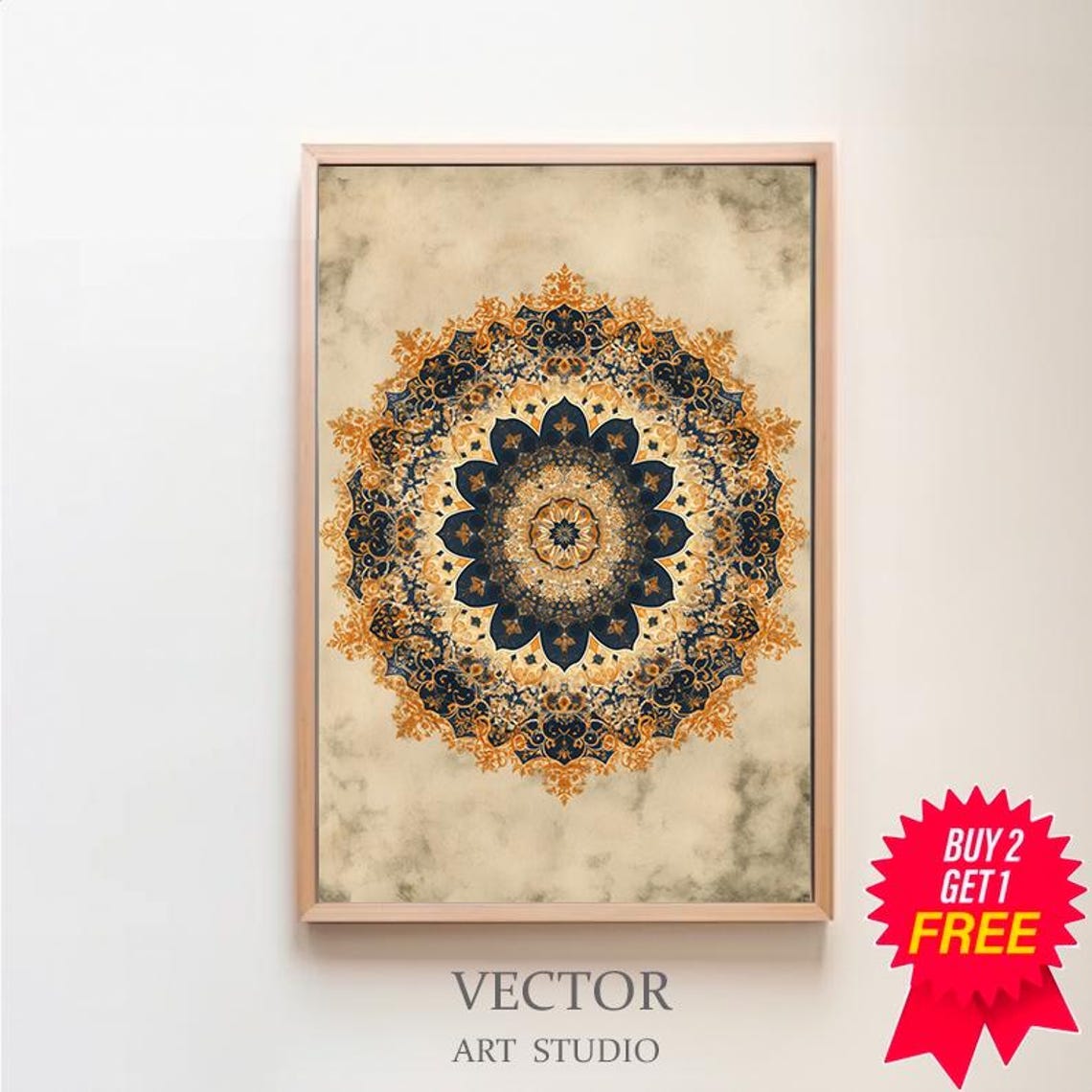Islamic Geometric Art Artful Pattern Art Vintage Islamic Wall Art Gold Boho Islamic Poster Eid Ramadan Decoration Muslim Home Decor