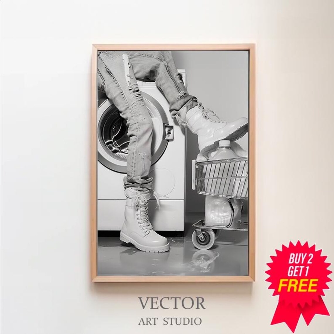 Laundry Day Wall Art Black And White Funny Wall Art Laundry Room Decor Wall Art