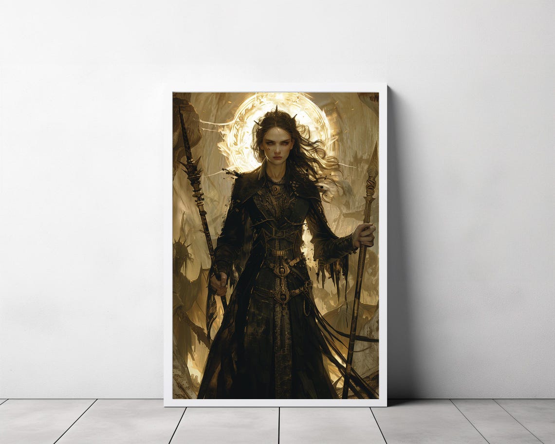 Hecate Greek Goddess of Magic Dark Fantasy Warrior Woman Poster - Image 3