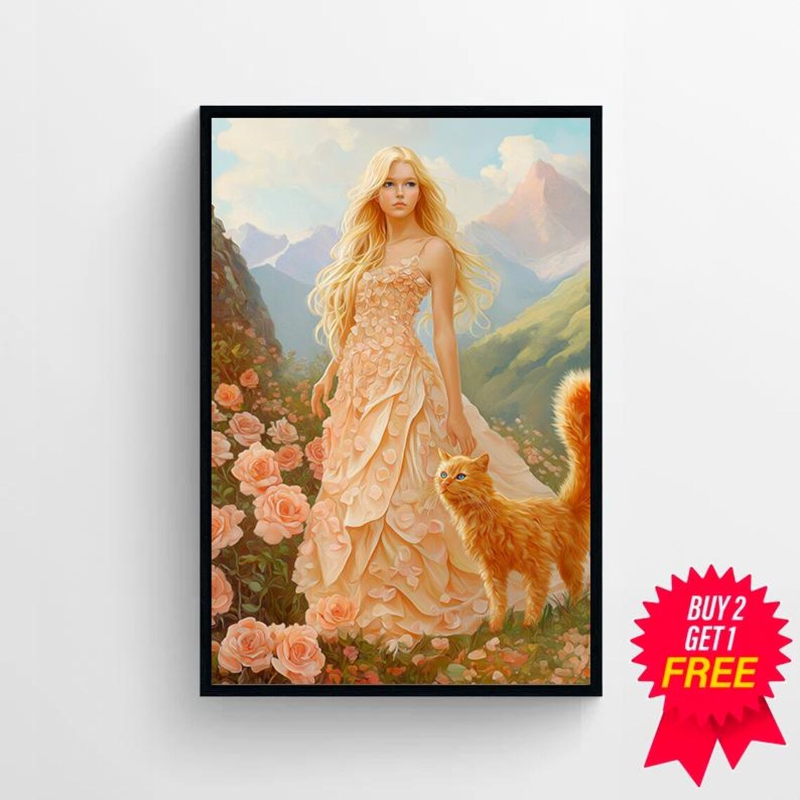 Freyja Art Goddess Of Love Beauty War Fertility Norse Goddess Freyja Painting Freyja Wall Art Instant Witchcraft - Image 4
