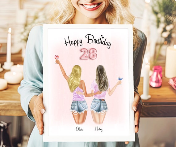 28th Birthday Gift For Her 28 Birthday Gift For Best Friend Bday Gift For Friend 28 Gift For Girl Personalized Gift Happy Birthday Gift 28th