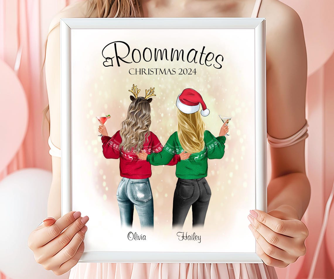 Christmas Roommate Gift Christmas Dorm Decor For College Girl Christmas Roomie Gifts Christmas Dorm Room Wall Art Roomates Christmas Print